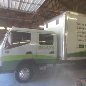 bryans lawn maintenance truck window tinting