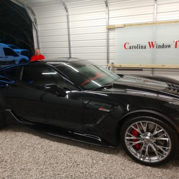 black sports car window tinting 