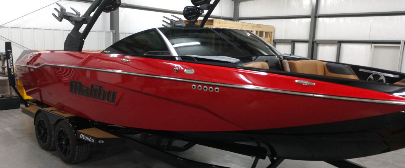 red malibu boat window tinting